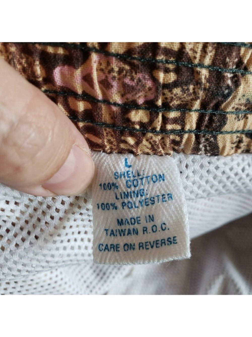 Vintage 1990s Mervyns Cheetah Brand Swim Shorts Mesh Lined Brown Print Retro - Picture 6 of 11